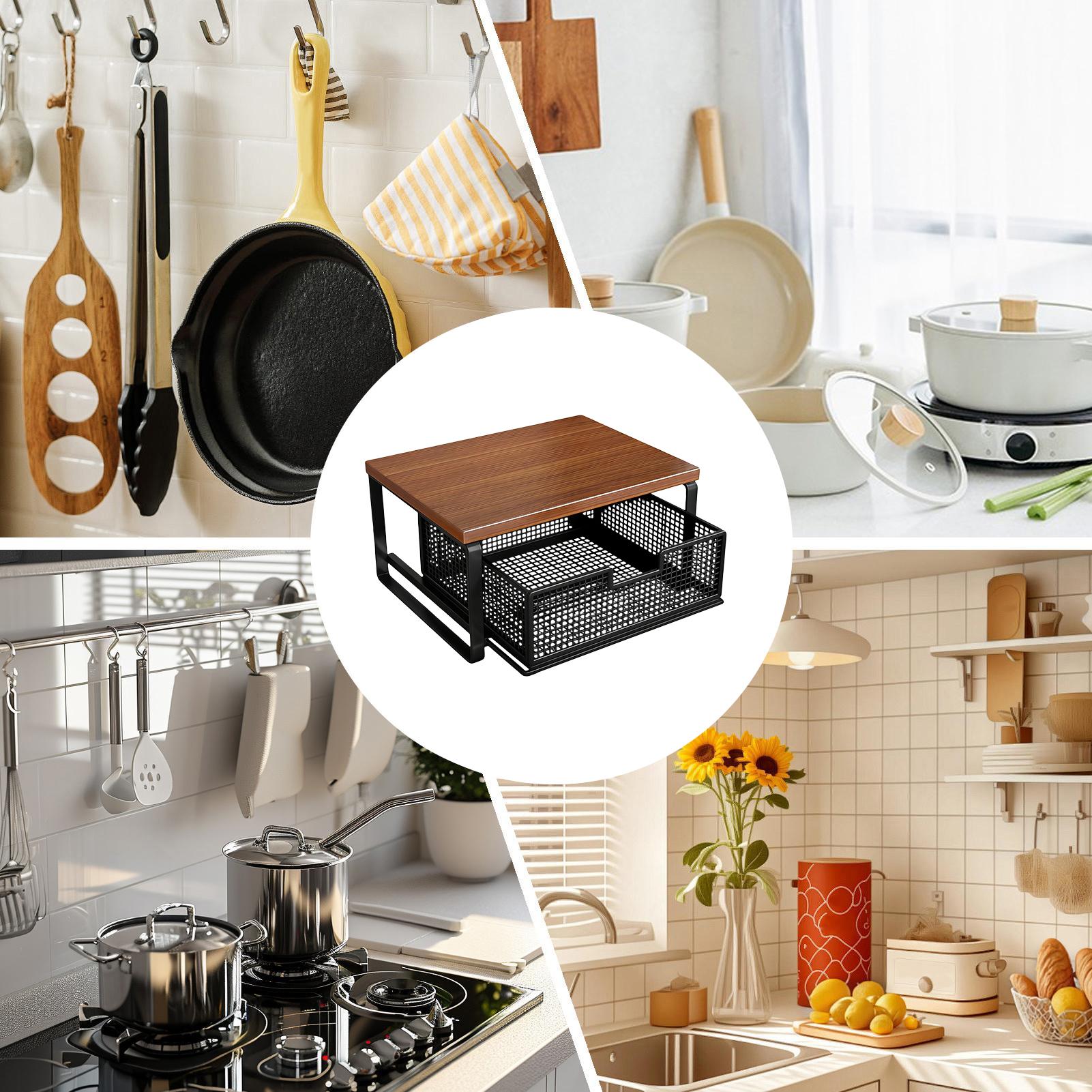 Printer Stand - ขาตั้งเครื่องพิมพ์ ประหยัดพื้นที่ ขาตั้งเครื่องพิมพ์สำนักงานสองชั้น ที่เก็บของบนโต๊ะ สำหรับบ้าน โรงเรียน