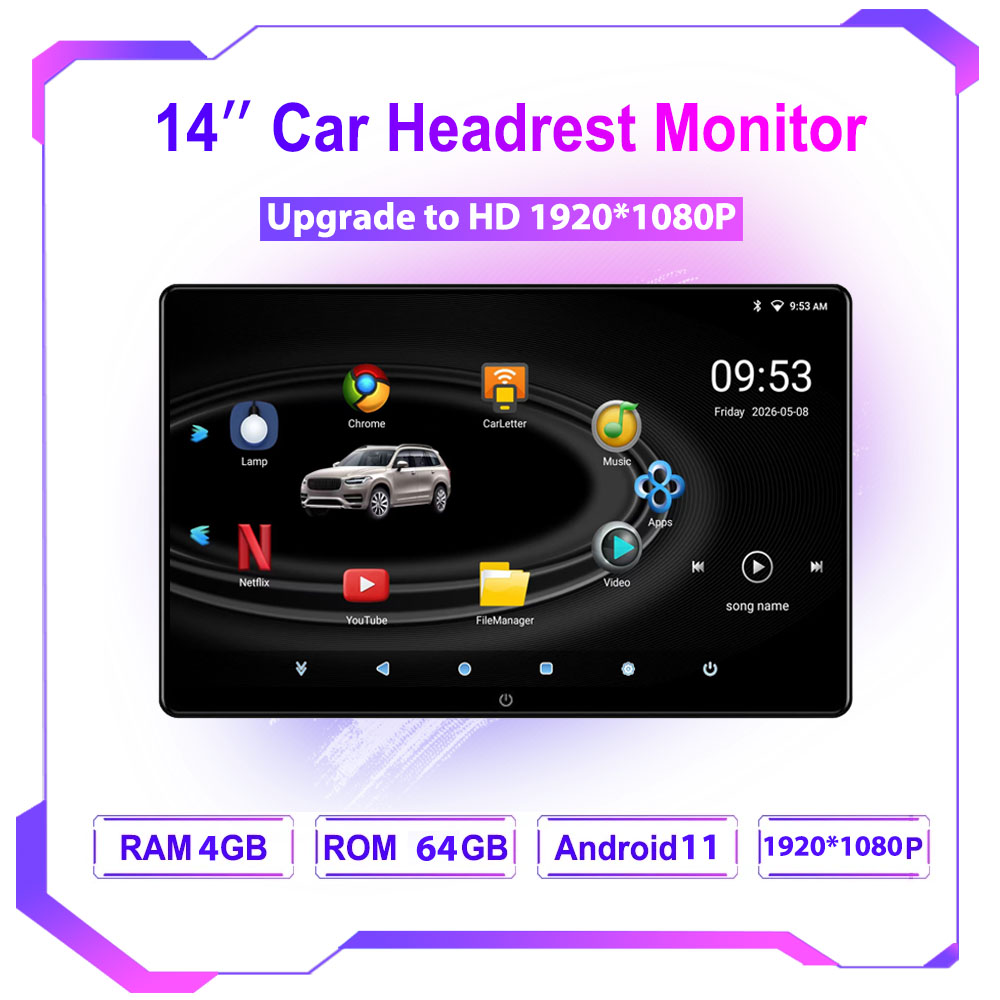 Monitor Stand - จอภาพติดพนักพิงศีรษะแบบ Incell ขนาด 14 นิ้ว ระบบ