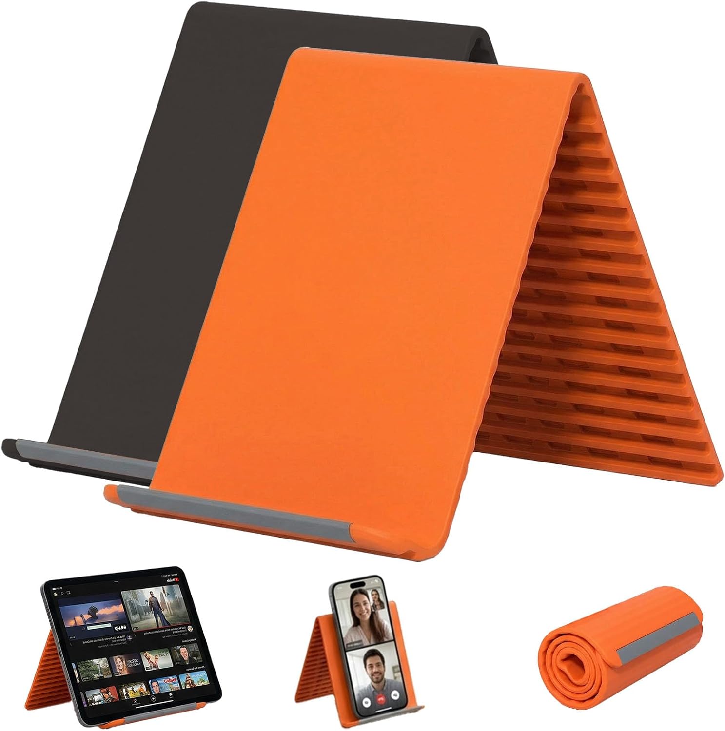 Standing Desk - ที่วางโทรศัพท์มือถือซิลิโคนแบบพกพา ขาตั้งอเนกประสงค์ ปรับงอได้ตามต้องการ ปรับมุมได้หลายทิศทาง ขาตั้งแท็บเล็ตสำหรับวางบนโต๊ะ