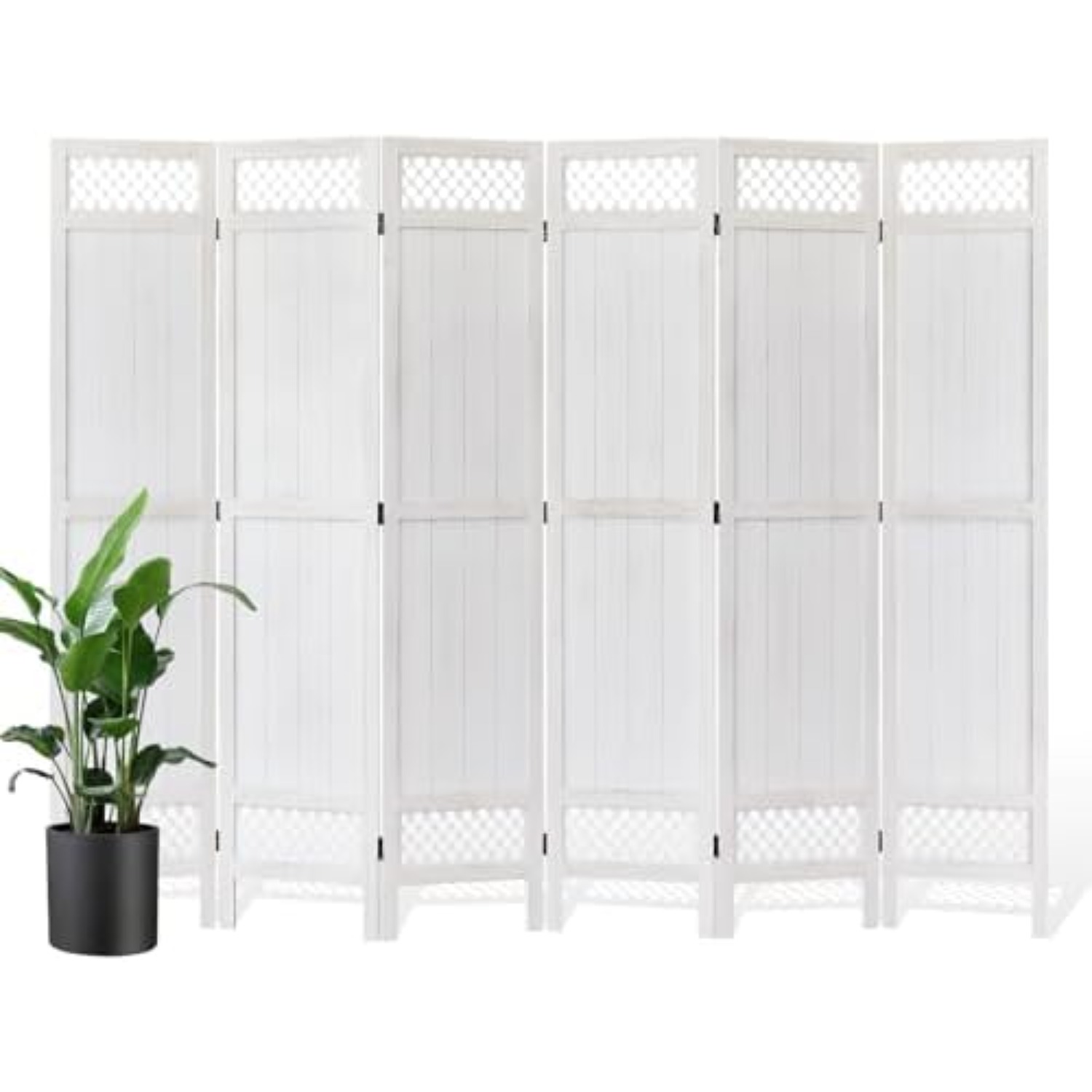 Partition Screen Divider - แผงกั้นห้องแบบมีม่านบังตา - ความสูง 67 นิ้ว ทำจากไม้ธรรมชาติ