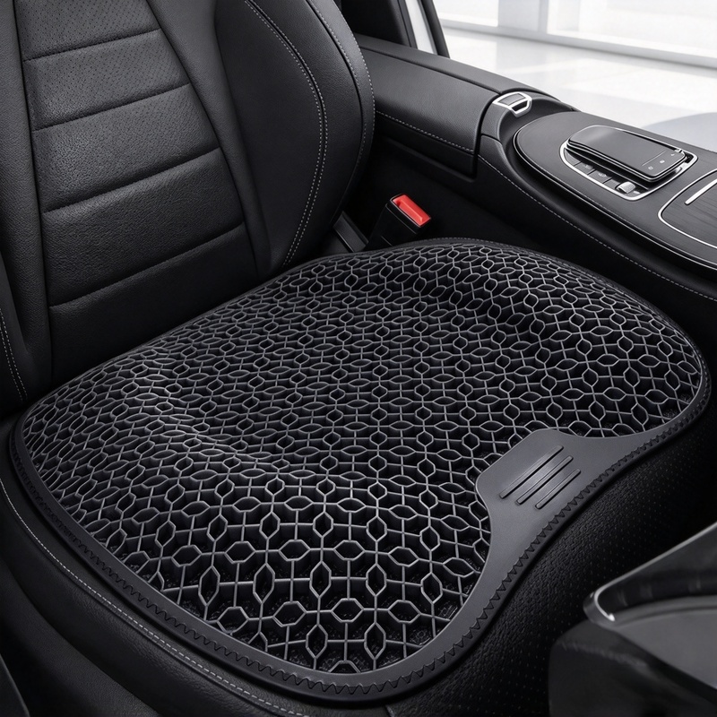 Office Chair Cushion - เบาะรองนั่งเจลรังผึ้ง ระบายอากาศได้ดี ออกแบบตามหลักสรีรศาสตร์ ช่วยลดแรงกดทับ พกพาสะดวก ซักได้