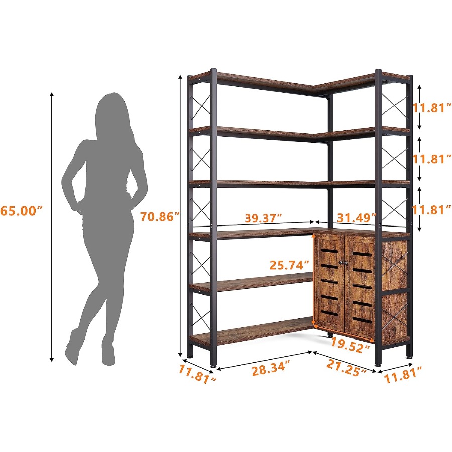 ชั้นวางหนังสือแบบมุม 6 ชั้น สำ - Bookshelf บทวิจารณ์และราคา