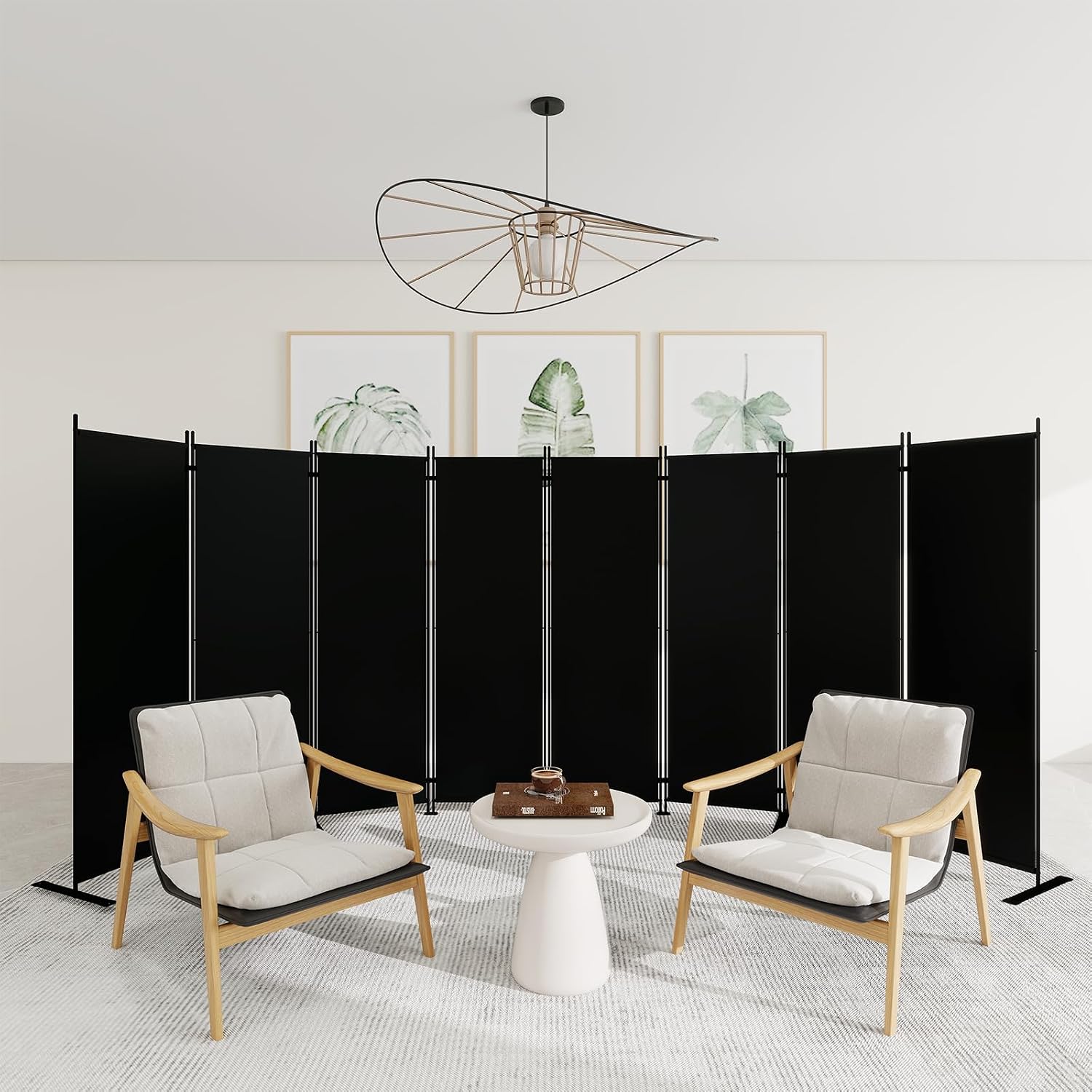 ฉากกั้นห้องแบบพับได้ 8 แผง สูง - Partition Screen Divider บทวิจารณ์และราคา