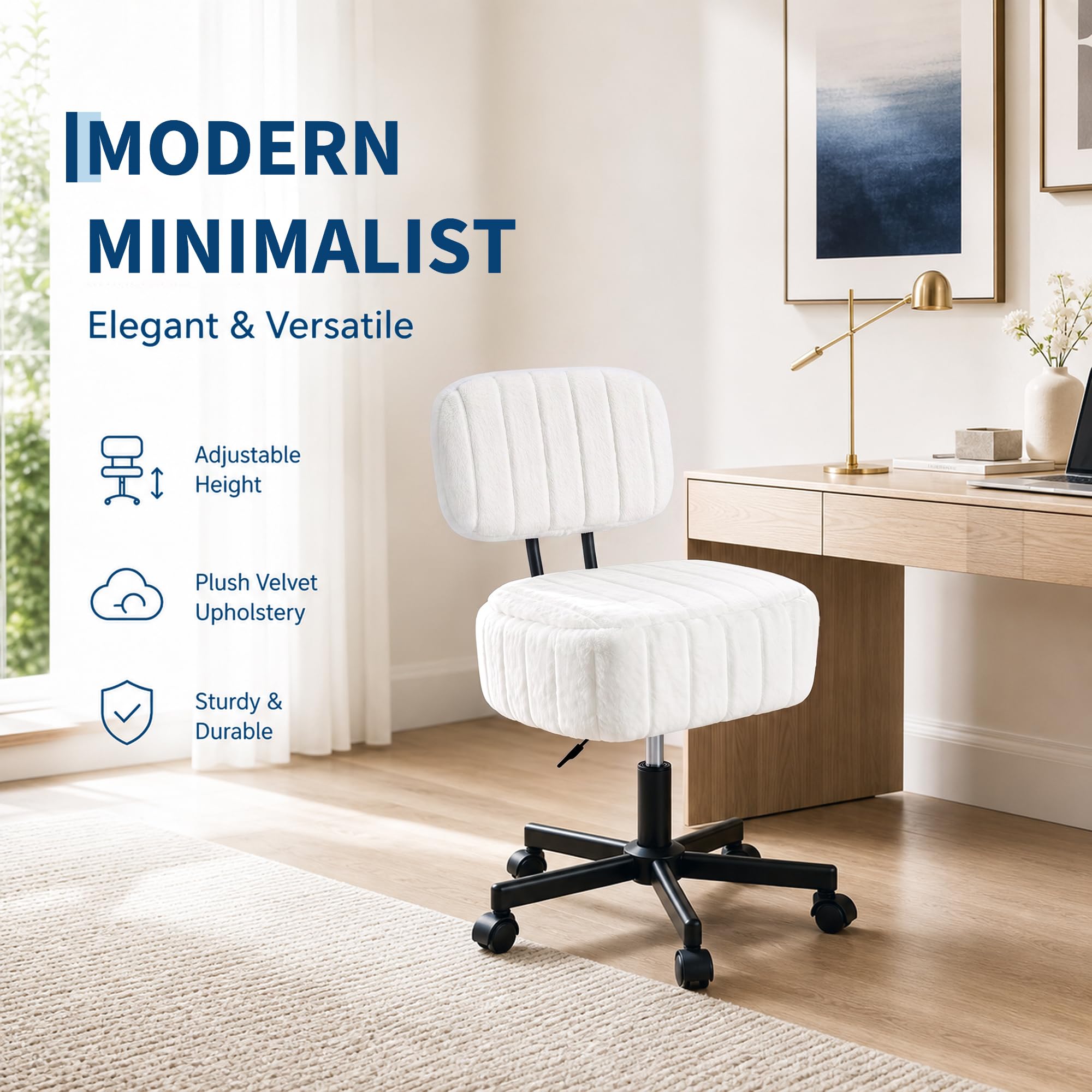 เก้าอี้แต่งหน้าพร้อมที่เก็บของ - Office Stool บทวิจารณ์และราคา
