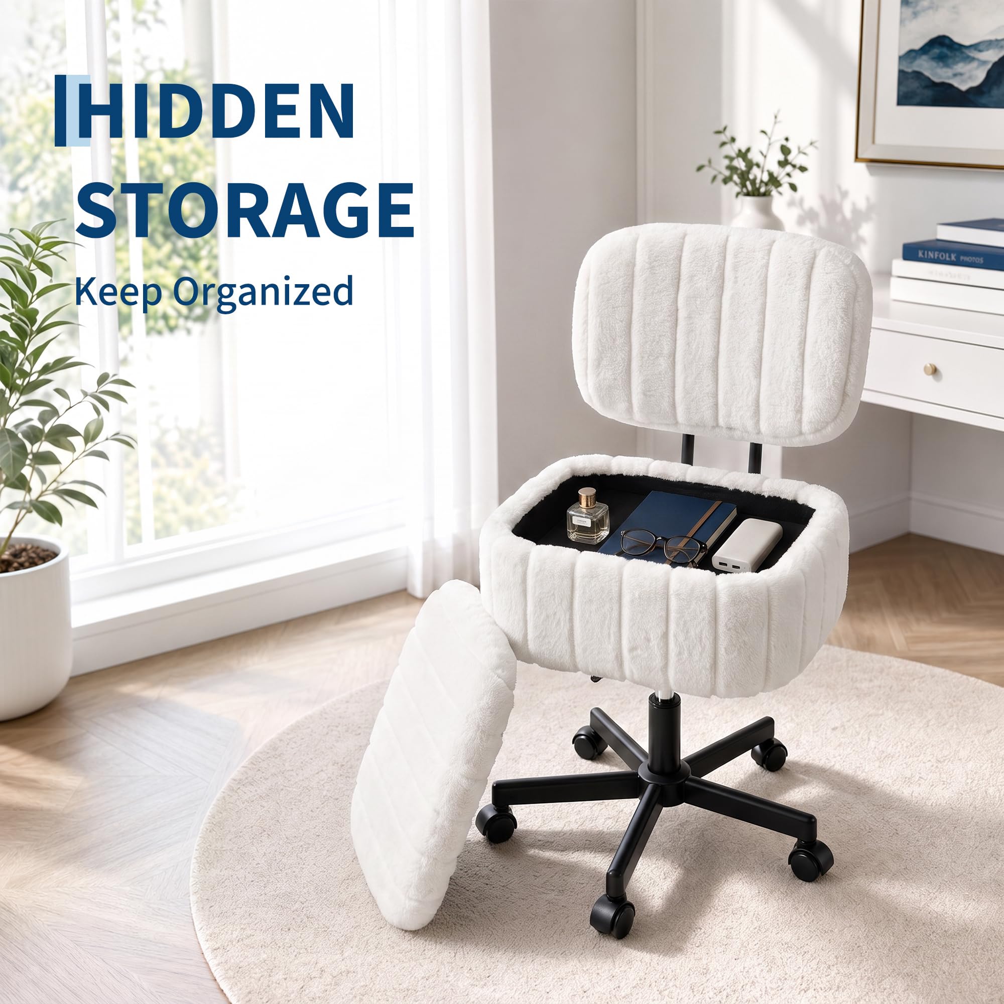 เก้าอี้แต่งหน้าพร้อมที่เก็บของ - Office Stool บทวิจารณ์และราคา