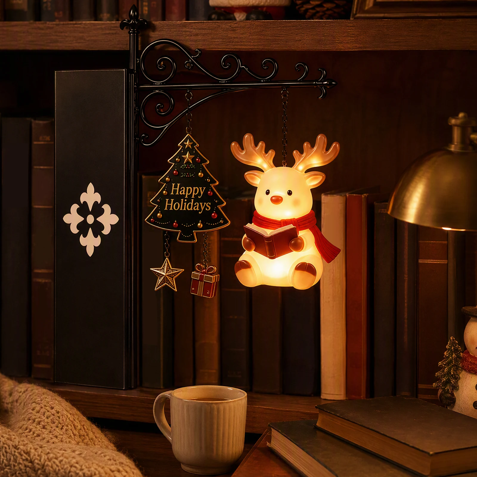 ตุ๊กตาซานตาคลอสคริสต์มาสตั้งชั - Bookshelf บทวิจารณ์และราคา