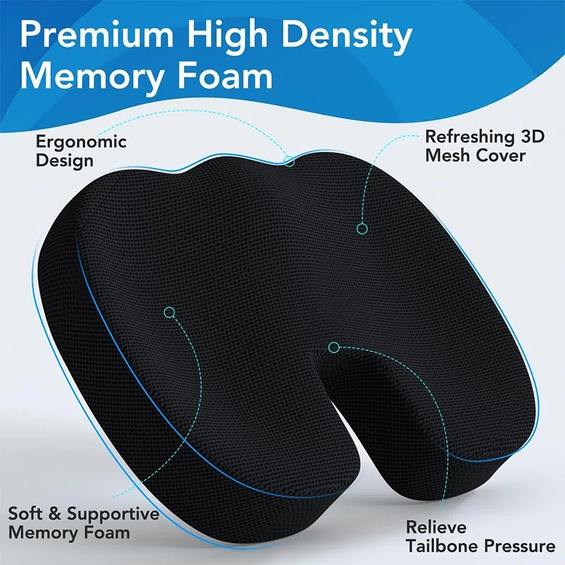 เบาะรองนั่งเมมโมรี่โฟมรูปตัวยู - Office Chair Cushion บทวิจารณ์และราคา